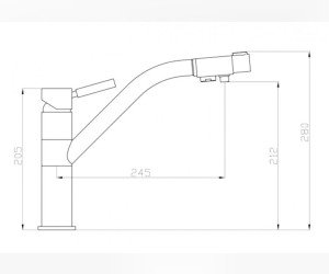 Смеситель Zorg Clean Water ZR 401 KF SATIN для кухни под фильтр, сатин