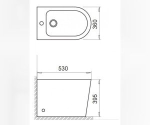 Напольное биде BelBagno Flay-R, белое, BB1003B