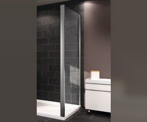 Боковая стенка для раздвижной двери Huppe Classic 2 C20510.069.321, стекло прозрачное, профиль блестящее серебро, 80 х 200 см