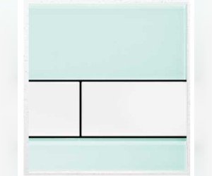 Кнопка смыва TECE Square Urinal 9 242 803, стекло зеленое, клавиша белая