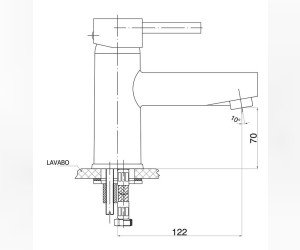 Смеситель GPD Espina MLB70, для раковины, хром