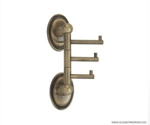 Крючок тройной поворотный Veragio Bonjour, VR.BNR-7835.BR