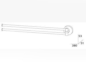 Полотенцедержатель поворотный Artwelle Harmonie, HAR 023 двойной, 40 см, хром