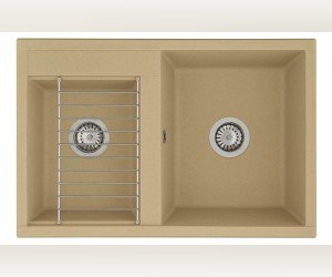 Кухонная мойка Акватон Делия 78 DBL 1A723132DE260 78 x 52 x 21.8 см, латте