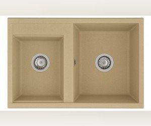 Кухонная мойка Акватон Делия 78 DBL 1A723132DE260 78 x 52 x 21.8 см, латте