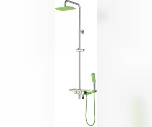 Душевая система D&K Berlin Humboldt DA1443712B13, хром/салатовый