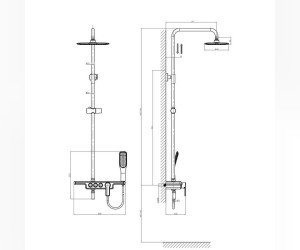 Душевая система D&K Berlin Humboldt DA1443712B13, хром/салатовый