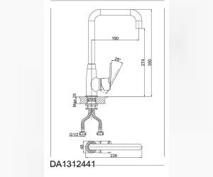 Смеситель D&K Rhein Speyer DA1312441 для кухни