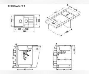 Мойка кухонная Alveus Intermezzo 70 1117055