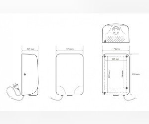 Сушилка для рук Bemeta Hotel 924224135 17.3 x 14.5 x 25.5 см, сталь матовая