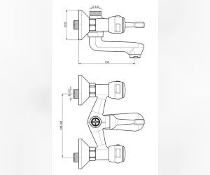 Смеситель GPD Rios BNB30, для ванны и душа, хром