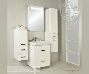 Тумба под раковину Акватон Америна 70 Н, 1A169301AM010, белая