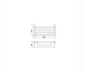 Полка-решетка Veragio Basket VR.GFT-9056.CR, хром