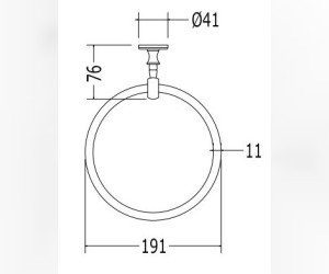 Полотенцедержатель кольцо Devon&Devon First Class DD33320OT, 19.1 см, светлое золото