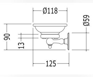 Мыльница Devon&Devon Old Navy MIL604CR, хром