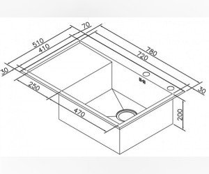 Мойка Zorg Inox X-7851-L, чаша слева