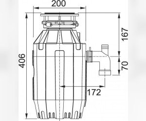 Измельчитель отходов Franke Turbo Elite TE-125 с пневмокнопкой 134.0535.242