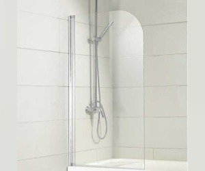 Шторка на ванну Bravat Alfa BG088.5112A 86 x 150 см, стекло прозрачное, хром