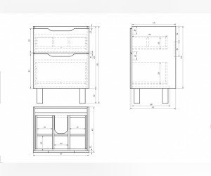 Тумба под раковину Dreja Q Plus 55, белый лак