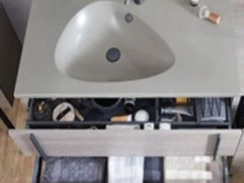 Тумба под раковину Jacob Delafon Nouvelle Vague 100 см, EB3032-E73, фактурный дуб