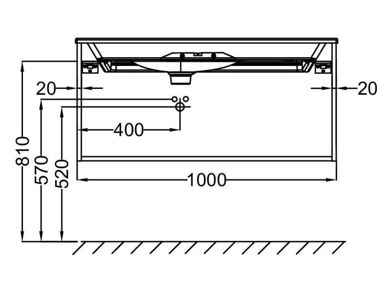 Тумба под раковину Jacob Delafon Nouvelle Vague 100 см, EB3032-E73, фактурный дуб