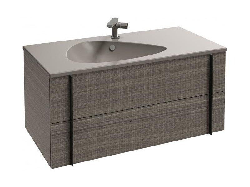 Тумба под раковину Jacob Delafon Nouvelle Vague 100 см, EB3032-E73, фактурный дуб