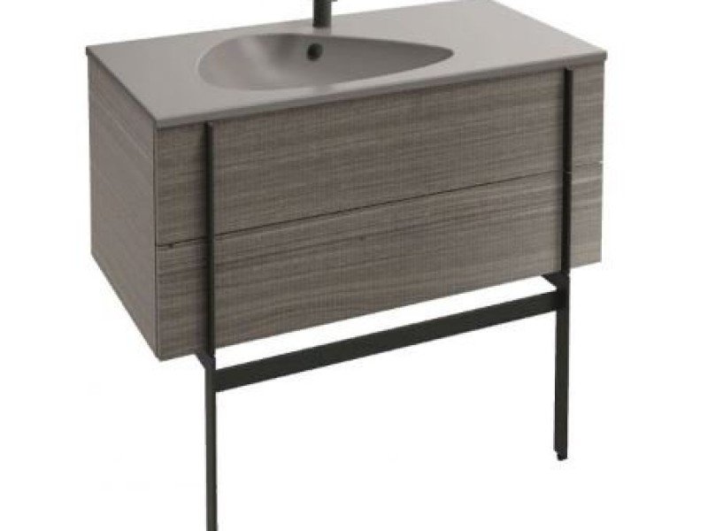 Тумба под раковину Jacob Delafon Nouvelle Vague 100 см, EB3032-E73, фактурный дуб