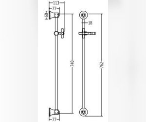 Стойка душевая Devon&Devon Austin UTAU935CR, хром