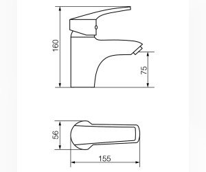 Смеситель Veragio Enlar VR.ENL-5310.CR для раковины , хром