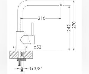Смеситель для кухни Alveus Fluid Monarh, золото, 1134846