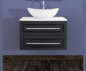 Тумба под раковину Vod-ok Либретто 80, цвет черный