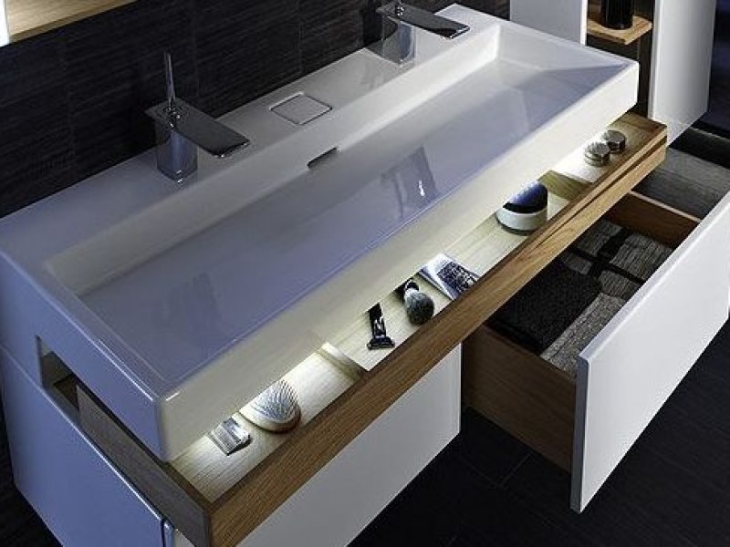 Тумба под раковину Jacob Delafon Terrace 120 см, EB1188-N23, подвесная, цвет - коричневый лак