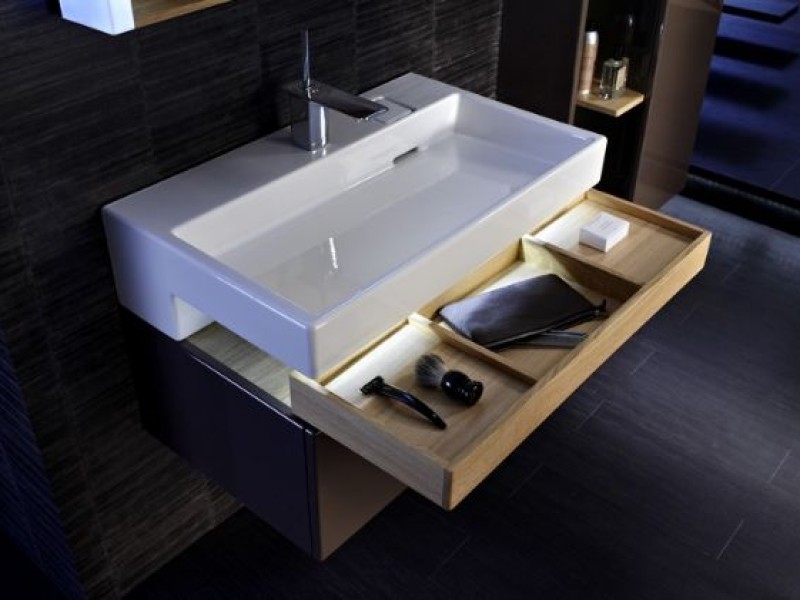 Тумба под раковину Jacob Delafon Terrace 120 см, EB1188-N23, подвесная, цвет - коричневый лак