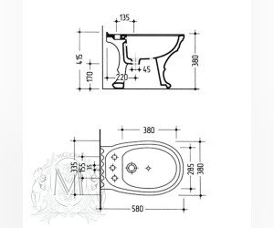 Биде Migliore Gianeta ML.GNT-25.832.BI, напольное