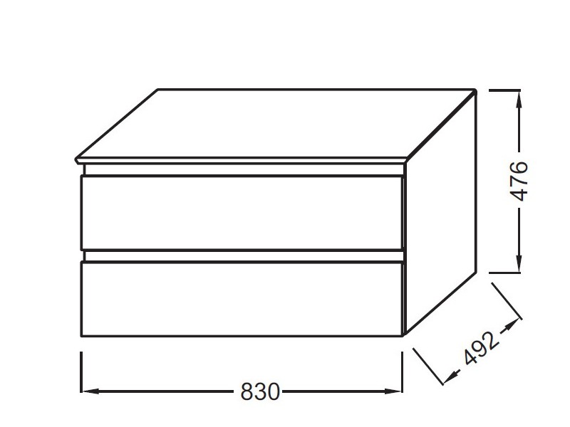 Тумба под раковину Jacob Delafon Madeleine 80 см, со столешницей и с подсветкой, белая блестящая, EB2083-J5