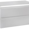 Тумба под раковину Jacob Delafon Madeleine 80 см, со столешницей и с подсветкой, белая блестящая, EB2083-J5