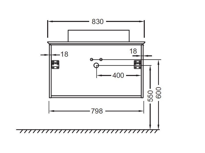 Тумба под раковину Jacob Delafon Madeleine 80 см, со столешницей и с подсветкой, белая блестящая, EB2083-J5