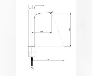 Смеситель GPD Atros MSL65, для раковины, хром