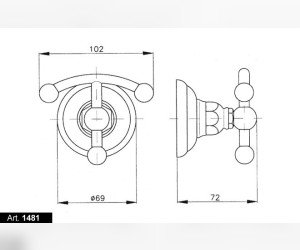 Крючок для полотенец Nicolazzi Classic 1481GO, золото