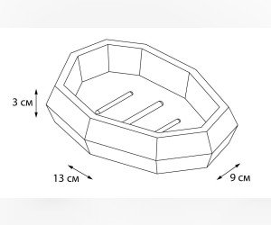 Мыльница Fixsen Flat белый, FX-290-4