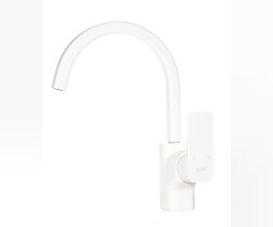 Смеситель D&K Berlin.Steinbeis DA1432426 для кухонной мойки, высокий, белый матовый