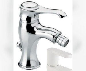 Смеситель для биде Emmevi Tiffany 6004BIO, белый матовый