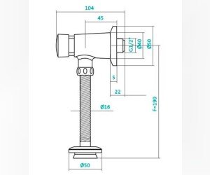 Кран для писсуара Santek 1.WH30.2.089 нажимной