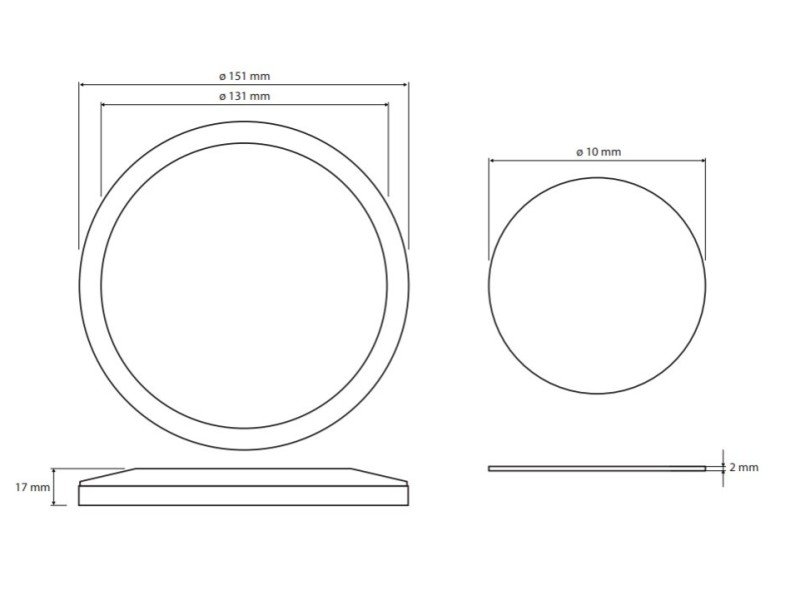 Косметическое зеркало Bemeta 112101150 15.1 x 1.7 x 15.1 см для склеивания, хром