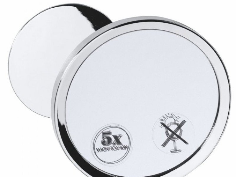 Косметическое зеркало Bemeta 112101150 15.1 x 1.7 x 15.1 см для склеивания, хром