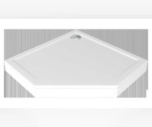 Душевой поддон Bas Пента 90 x 90 см, ЛП00010, литьевой мрамор, пятиугольный, белый