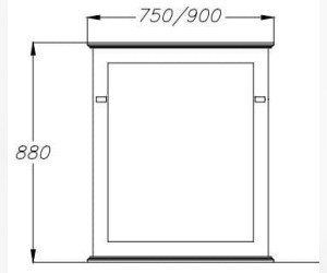 Зеркало Opadiris Палермо 90, Z0000008549, светлый орех