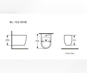 Биде Aquanet Cetus-B2 BL-102-WH (203355), подвесное