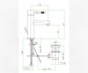 Смеситель Fiore Xenon для раковины, хром, 44CR5271