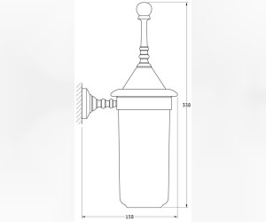 Держатель с ершиком для туалета 3SC Stilmar STI 024 с крышкой, хром